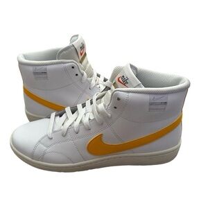 Nike Court Royale White Yellow Swoosh Sneakers Women’s 9.5 Classic